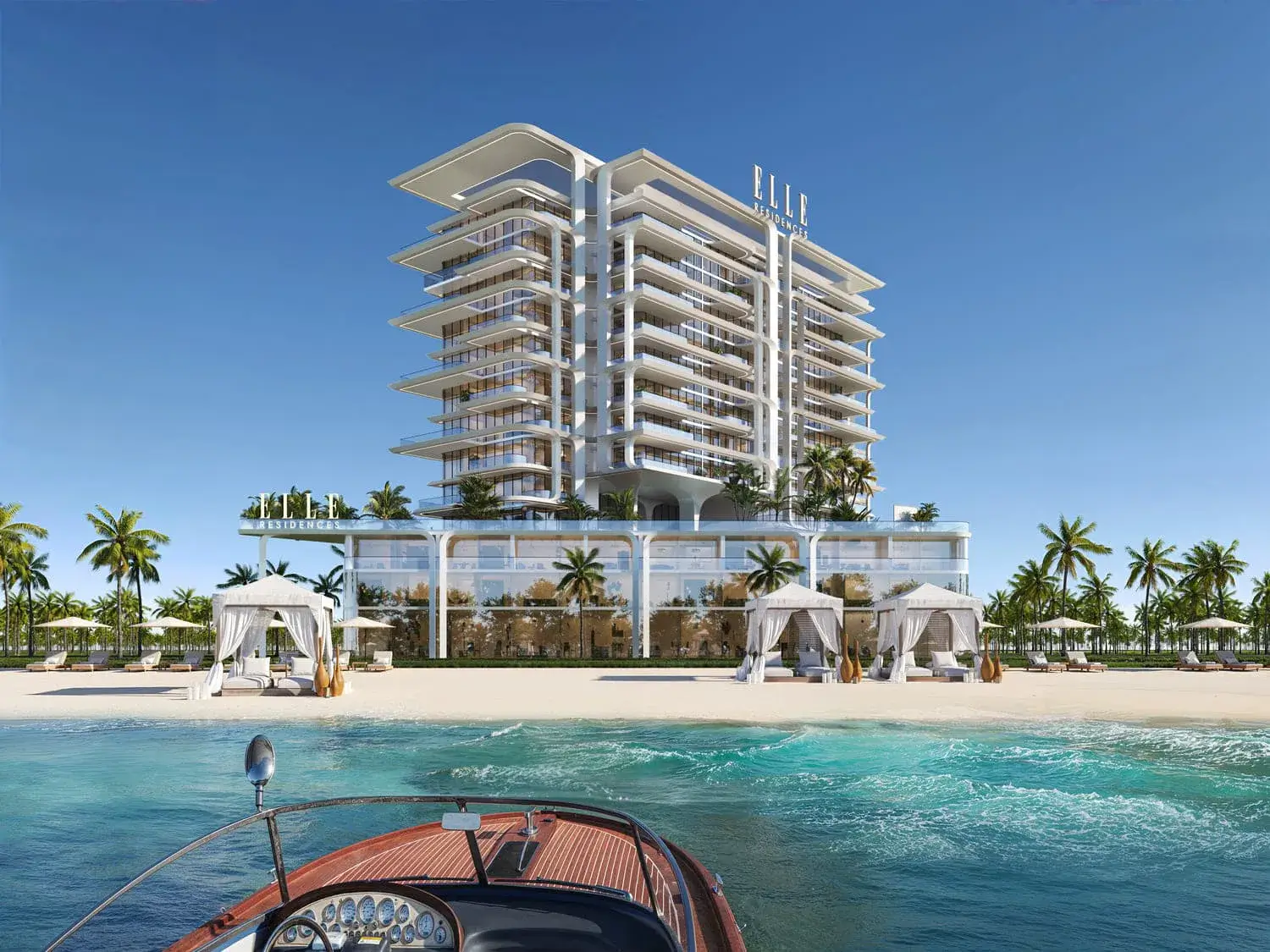 ELLE Residences façade seen from the sea