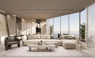 AMRA — furnished living room with sea view