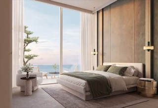 ELLE Residences primary bedroom with full sea view